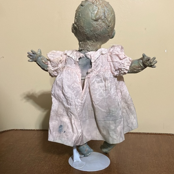Scary Creepy Halloween Hand Painted Doll Prop Decor - Picture 4 of 11
